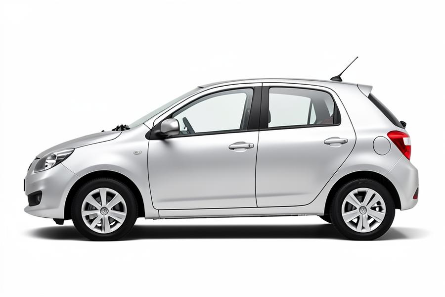 Silver hatchback available for rent